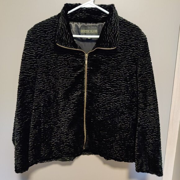 VINTAGE Kristen Blake Faux Fur Coat | Size L - Picture 1 of 7